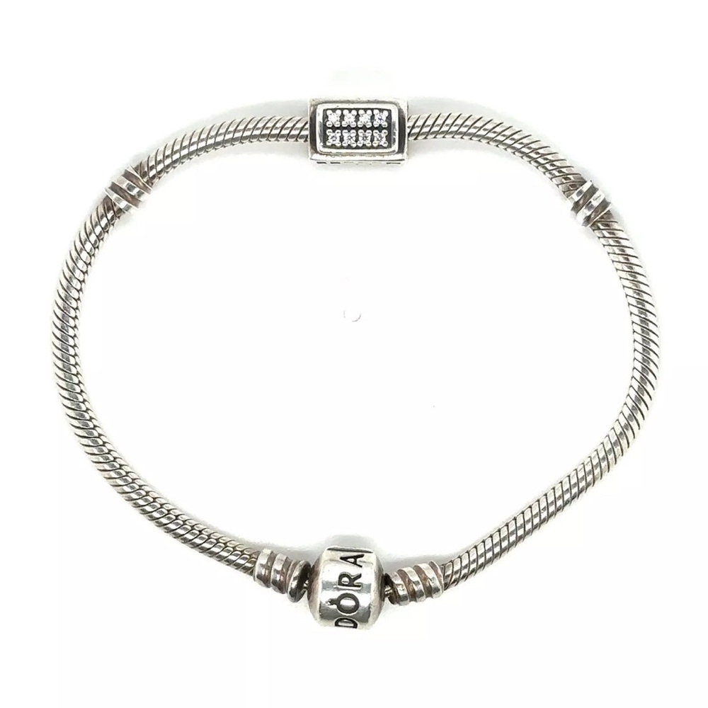 PANDORA Logo Clasp Snake Chain bracelet